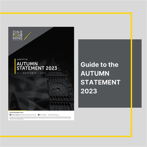 Guide To The Autumn Statement 2023 One Four Nine Group