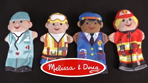 3 Puppet Bundle Melissa And Doug Firefighter Doctor And Police Officer