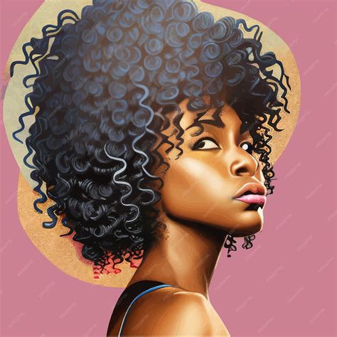 Premium Vector Black Afro African American Girl Woman Lady Vector