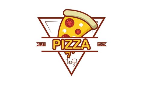 Pizza Cafe Logo Emblem For Fast Food Restaurant Vector Art At