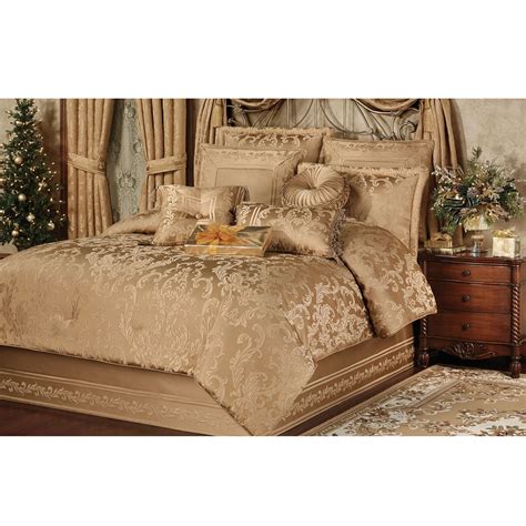 Monaco Gold Damask Comforter Bedding