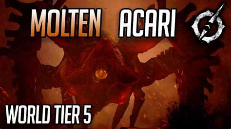 Outriders Molten Acari Boss Fight Technomancer World Tier