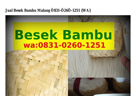 Jual Besek Bambu Malang Pdf Docdroid