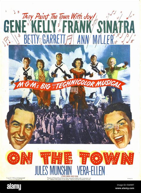 On the Town - Movie Poster Stock Photo - Alamy