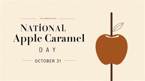 National Caramel Apple Day Vector Design Template Perfect For