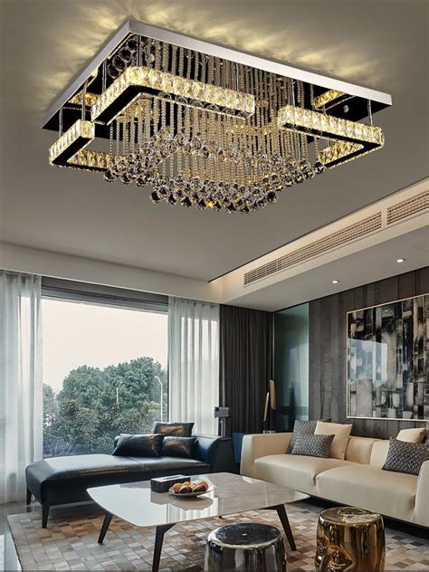 Plafonnier led en cristal au design moderne éclairage de luxe luminaire