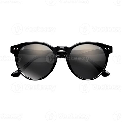 Black Round Sunglasses With Gradient Lenses 46585417 Png