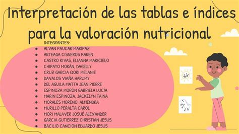 Interpretaci N De Las Tablas E Ndices Para La Valoraci N Nutricional