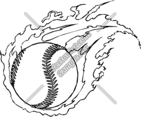 Flaming Baseball Vector at GetDrawings | Free download