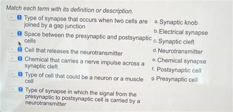 Solved Match Each Term With Its Definition Or Description Chegg