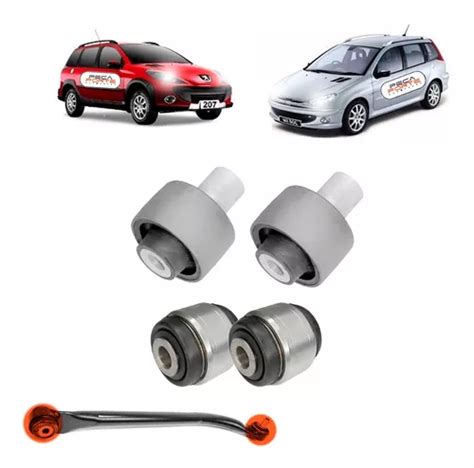 Kit Buchas Barra Estabilizadora Traseiro Peugeot 206 207 Sw