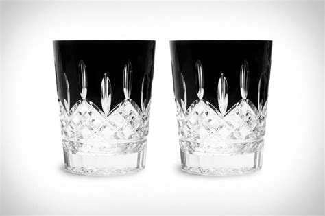 Darkly Contrasting Crystal Glassware Waterford Crystal Lismore Black Collection