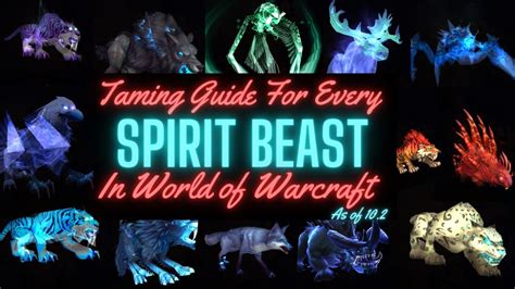 Taming Guide For EVERY Spirit Beast In WoW YouTube