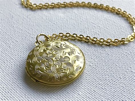 Gold Locket Picture Locket Personalized Gold Locket Gold - Etsy