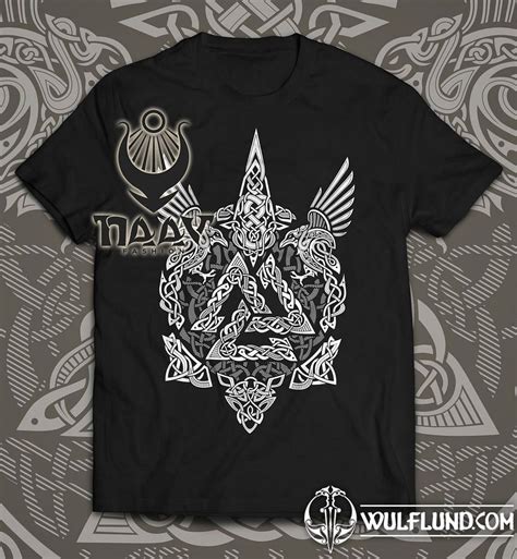 Valknut Viking Men S T Shirt B W Naav Pagan T Shirts Naav Fashion T