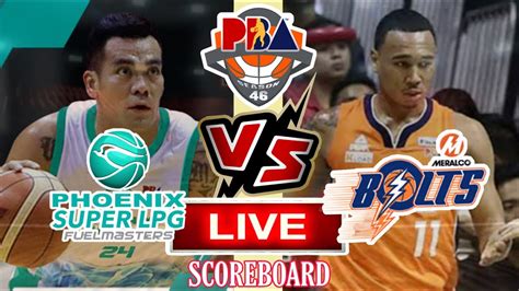 Pba Live Today Phoenix Fuel Masters Vs Meralco Bolts Live Scoreboard