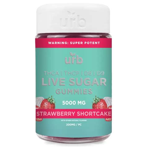 Urb Thc A Live Sugar Gummies 5000mg D8 Gas