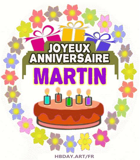 Joyeux Anniversaire Martin Hbday Art Fr