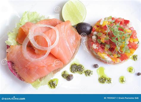 Smoked Norwegian Salmon Stock Image Image Of Salmon Gourmet 7959347