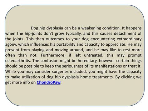 PPT - Dog Hip Dysplasia Treatment PowerPoint Presentation, free download - ID:7588185