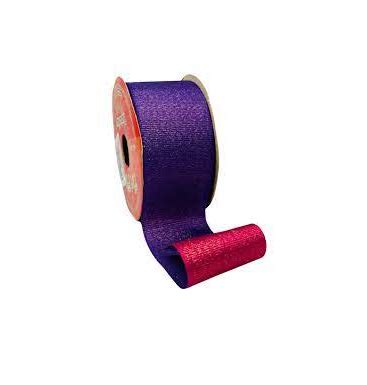 Art Fitas Lurex Estampado Dupla Face Violeta Rosa 38mm 10 Metros