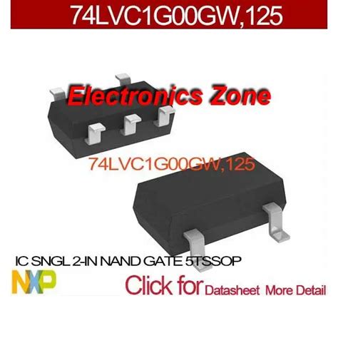 125 IC Dual 2 IN NAND GATE 5TSSOP 74lvc1g00gw 74LVC1G0 74LVC1G00