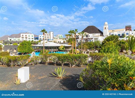 Volcan Hotel Garden with Villas in Rubicon Marina Editorial Image ...