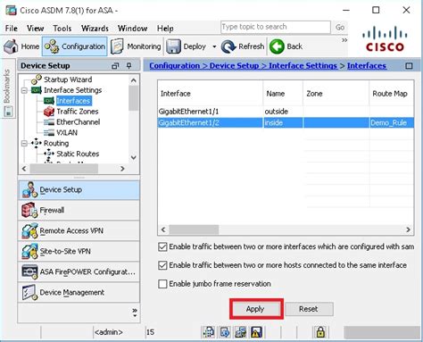 Knowledge Area Cisco ASA Route Map ASDM