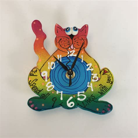 Kitty Clockcat Lover Tcat Wall Clockkids Clockkit Cat Clock