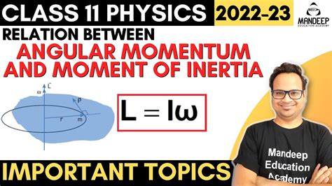 Relation Between Angular Momentum And Moment Of Inertia Physics Class