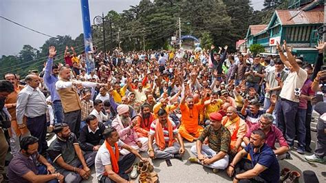 Hindu Activists Stage Massive Protest In Shimla Over Illegal Mosque