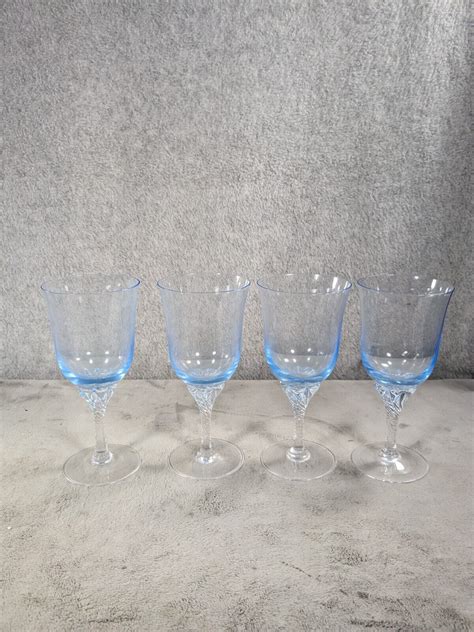 Sasaki Hawthorne Azure Water Goblet Replacement Glass 7 Set Of 4 Ebay