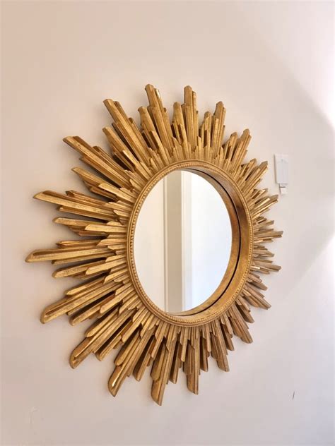 Wall Mirror Sunburst Glass Resin Polyester Catawiki