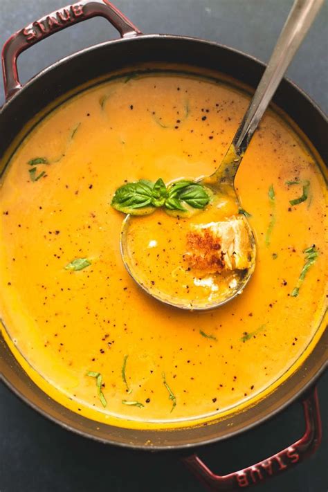 creamy pumpkin soup  grilled cheese croutons