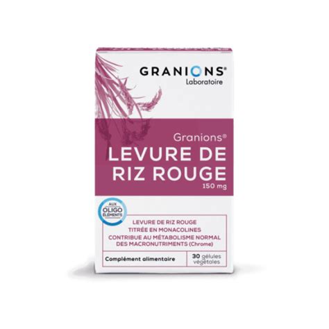 Granions Levure de Riz Rouge 30 gélules Pharmacie Bastille