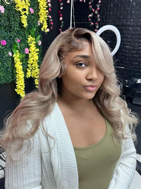 Ash Blonde Dark Root Straight 13x4 Transparent Lace Frontal Every Day Ashimaryhair