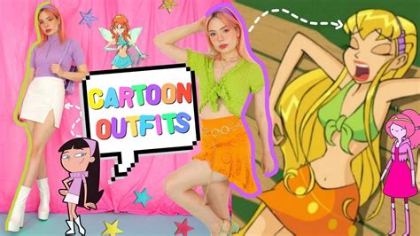 Dressing Like 11 Cartoon Characters! Cute Y2K vibes - YouTube