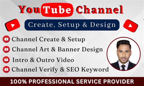 Create And Setup Youtube Channel Professionally With Logo And Banner