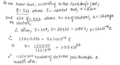 How Many Electrons Flow Through A Metallic Wire If A Current Of A