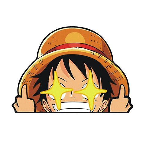 One Piece Monkey D Luffy Roronoa Zoro Chopper Peeking Car Decals