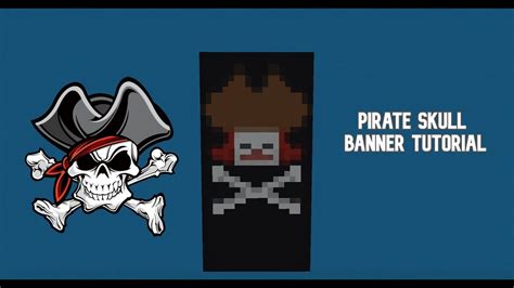 How To Make A Pirate Skull Banner In Minecraft Youtube