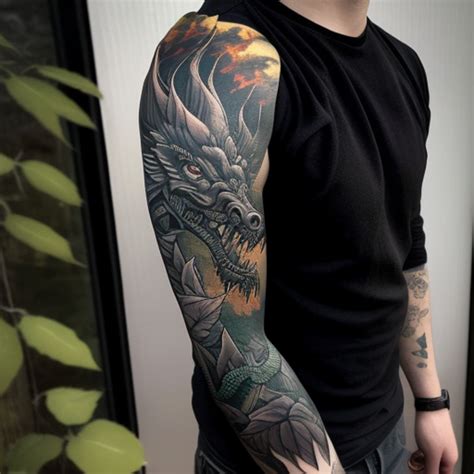 59 Dragon Tattoo Sleeve Ideas - TattooClue.com