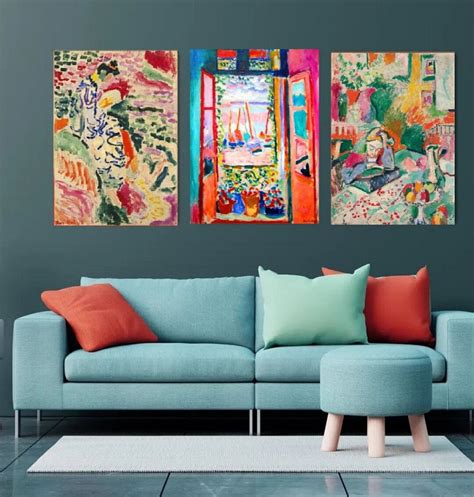 Set Of 3 Henri Matisse Poster Henri Matisse Canvas Wall Art The Open