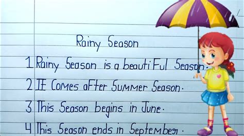 Lines On Rainy Season In English Rainy Season Lines Essay In