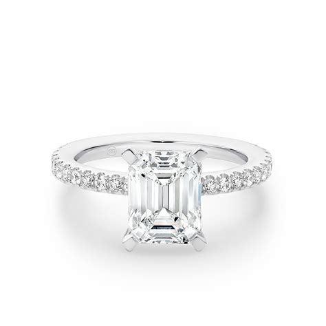 Emerald Cut Diamond Band Engagement Ring Gregory Jewellers