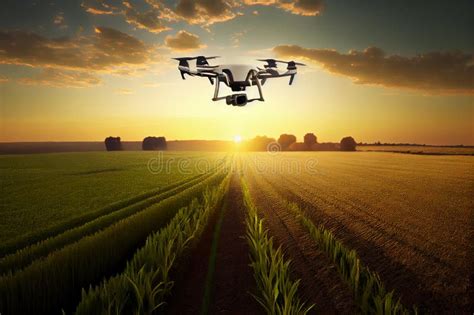 Futuristic Farming Automation Using Drones Over Farm Fields In