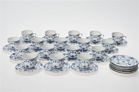 Royal Copenhagen Musselmalet Helblond Kaffekoppar Hebergs Auktioner