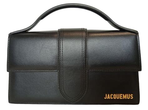 Jacquemus Le Grand Bambino Bag Leather Shoulder Strap Black Os New