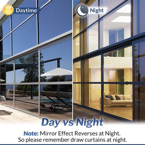 rabbitgoo One Way Window Film Daytime Privacy Mirror Window Tint for