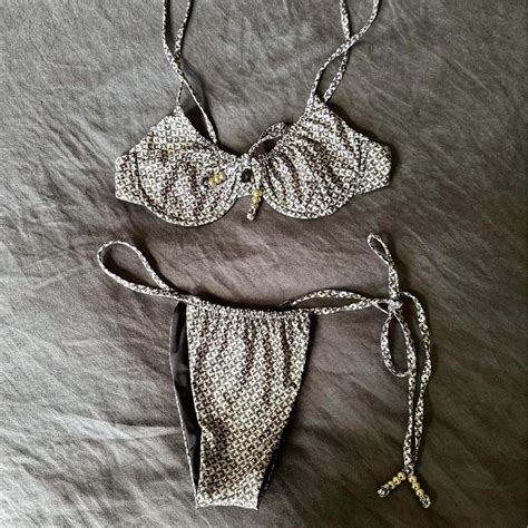 Palm Swimwear Yin Yang Bikini Set Size 0 Size 6 Depop